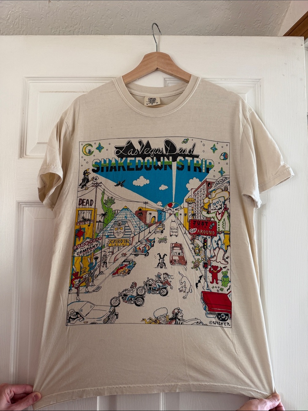 Las Vegas Grateful Dead Shakedown Strip Graphic Tee - Cream- Sphere Shows Merch